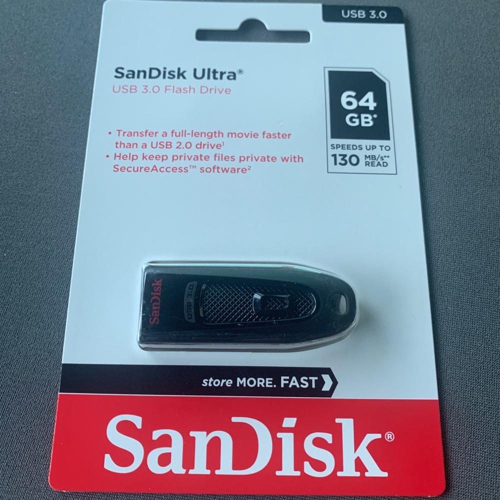 Flash Drive USB 3.0 SanDisk Ultra 64 GB